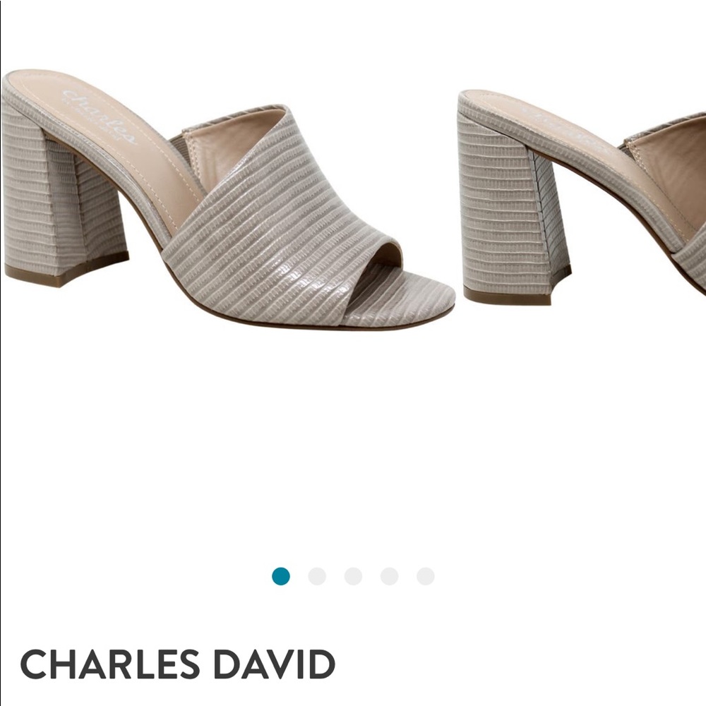 Charles David taupe mule heel